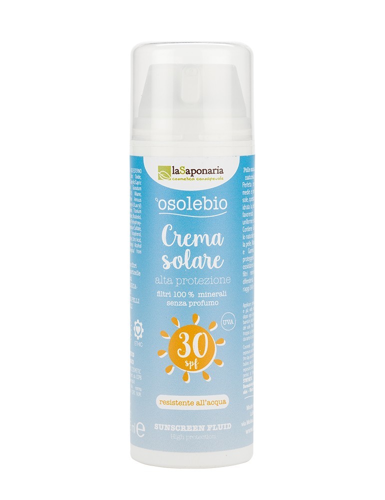 Crema solare protettiva La Saponaria SPF 30