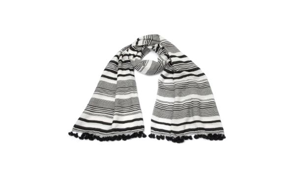 Stola DARIA 100  cotone BIANCO NERO