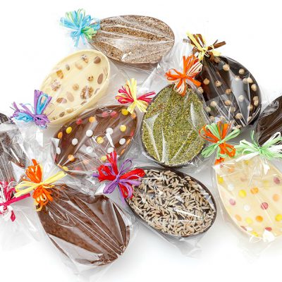 Mezzo uovo gusti misti (fondente, al latte e bianco) - 150gr