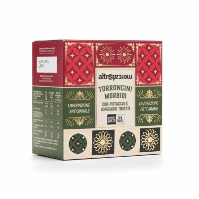 Torroncini morbidi con pistacchi, anacardi e miele - 120gr