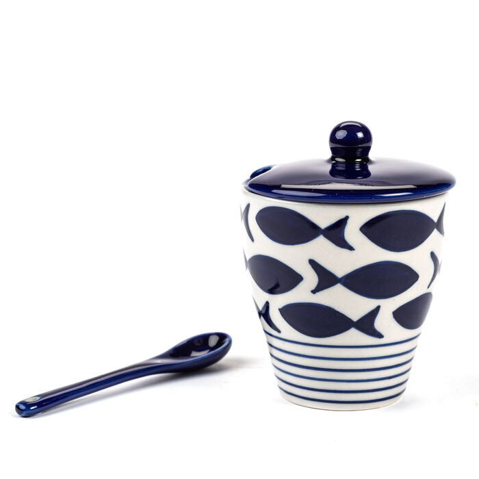 Zuccheriera Sea Blu con cucchiaino