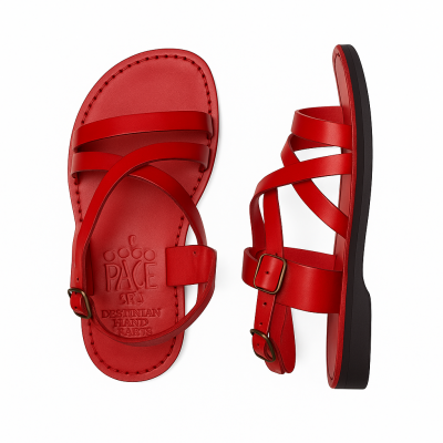 Sandali Hebron colore rosso
