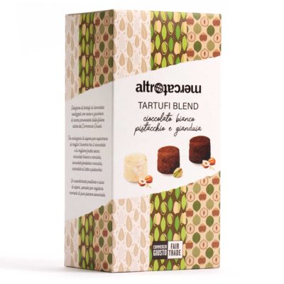 Selezione di tartufi al cioccolato assortiti (pistacchio, gianduia, bianco) - 250gr