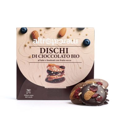 Dischi di cioccolato con frutta secca - 120gr