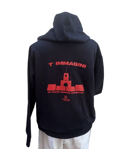 Felpa unisex "T'immagini" NERA