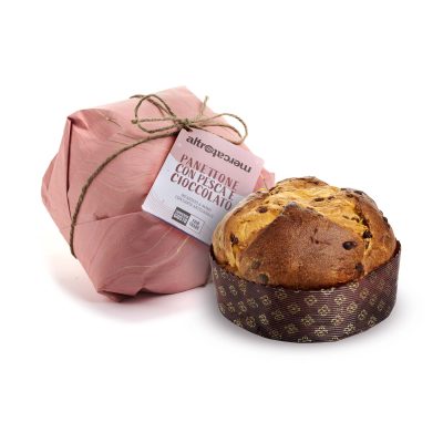 Panettone con pesca e gocce di cioccolato - 750gr
