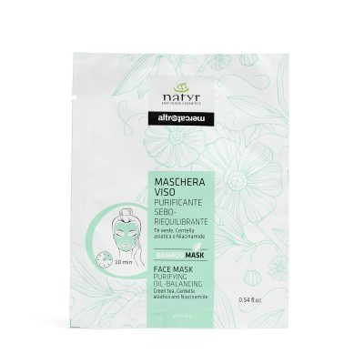 Maschera in tessuto purificante e sebo-riequilibrante - Tè Verde e Centella asiatica