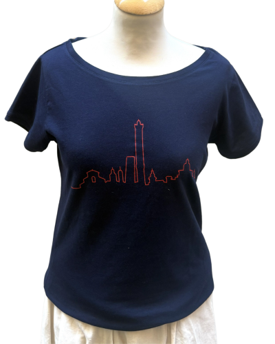 T-shirt donna "Skyline Bologna" BLU NOTTE