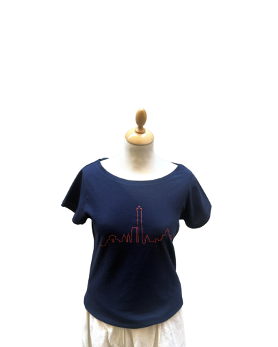 T-shirt donna "Skyline Bologna" BLU NOTTE