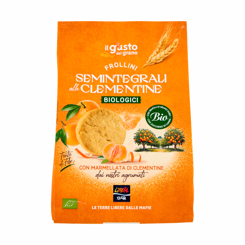 Frollini semintegrali alle clementine Libera Terra - 300gr